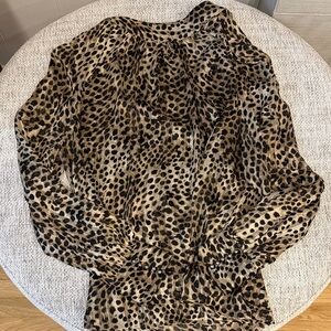 H&M Leopard Print Blouse - Brown and Black